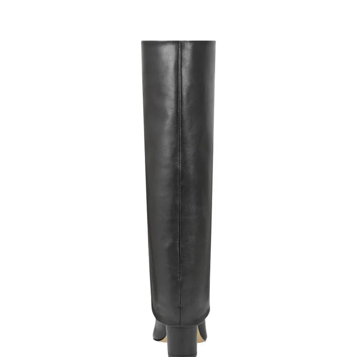 Women Marc Fisher Boots Leina Block Heel Pointy Toe Dress Boot Black