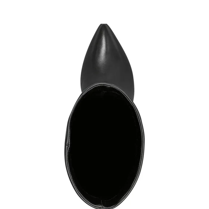 Women Marc Fisher Boots Leina Block Heel Pointy Toe Dress Boot Black