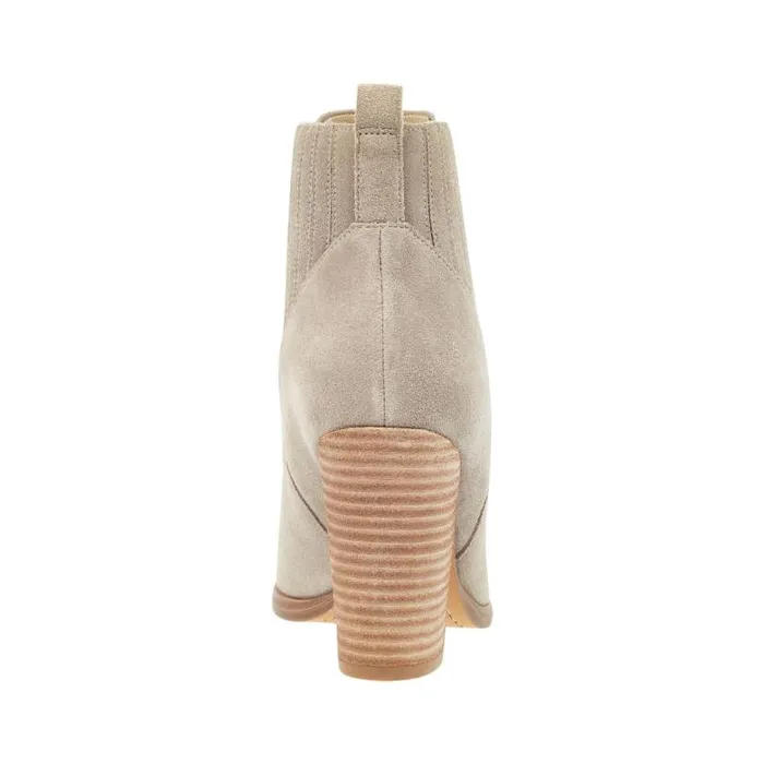 Women Marc Fisher Casual Boots Alva Pointy Toe Bootie Light Natural Suede