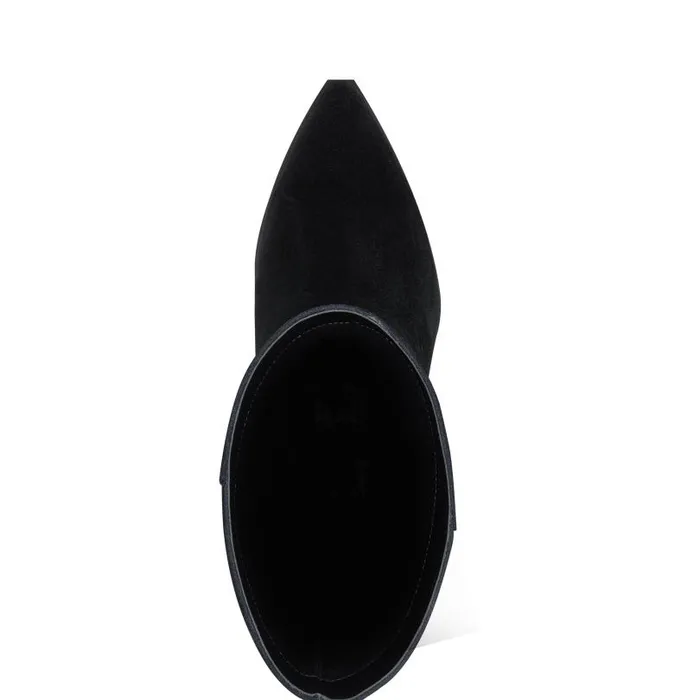 Women Marc Fisher Casual Boots Challi Pointy Toe Boot Black Suede
