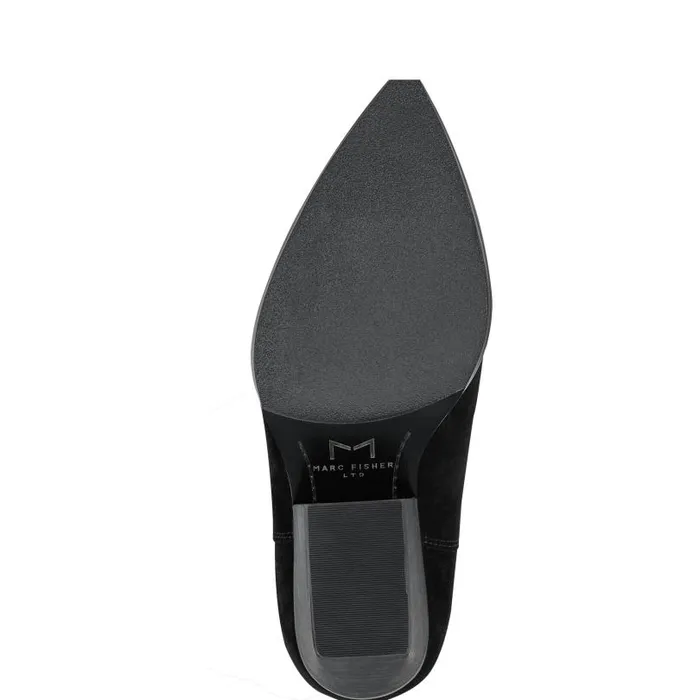 Women Marc Fisher Casual Boots Challi Pointy Toe Boot Black Suede