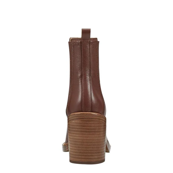 Women Marc Fisher Casual Boots Halida Tailored Bootie Dark Natural