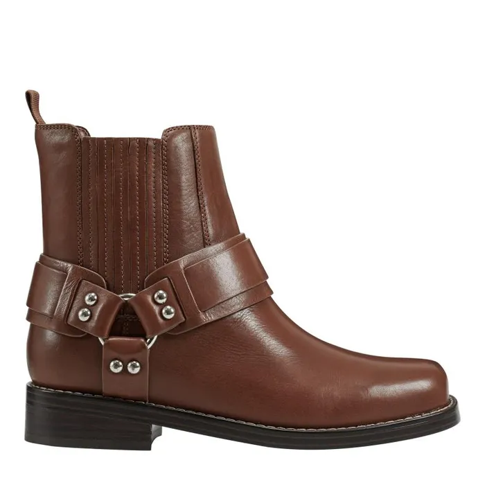 Women Marc Fisher Casual Boots Mizzie Harness Bootie Brown