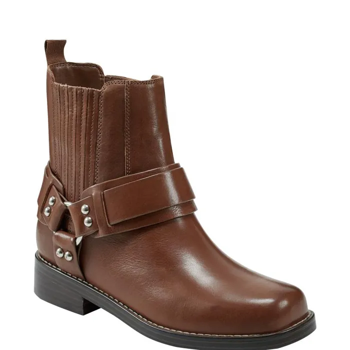 Women Marc Fisher Casual Boots Mizzie Harness Bootie Brown