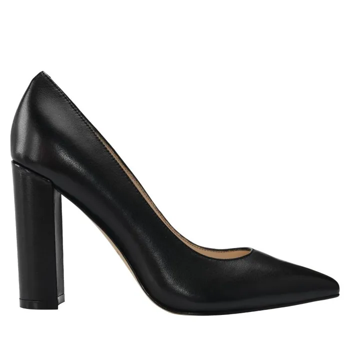 Women Marc Fisher Heels and Pumps Abilene Block Heel Pointy Toe Pump Black Leather Women Marc Fisher Heels and Pumps Abilene Block Heel Pointy Toe Pump Black Leather