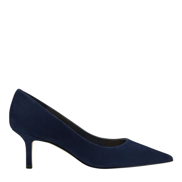 Women Marc Fisher Heels and Pumps Alola Pump Dark Blue Suede