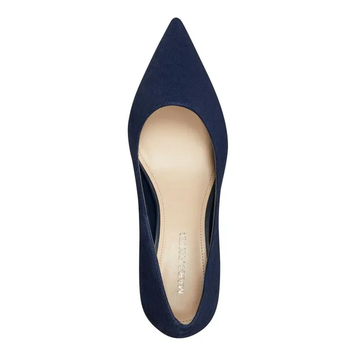 Women Marc Fisher Heels and Pumps Alola Pump Dark Blue Suede