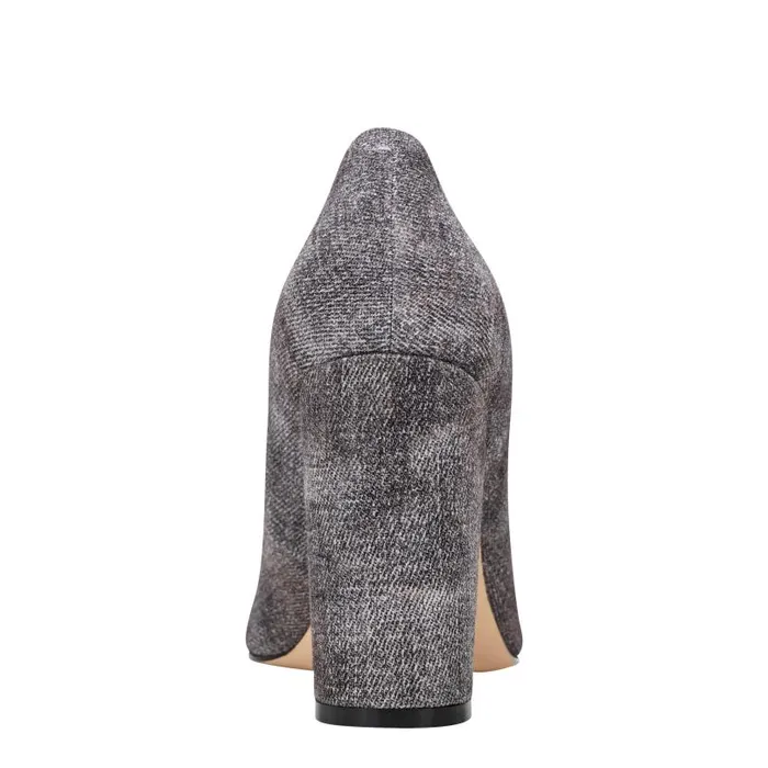 Women Marc Fisher Heels and Pumps Anellie Cap Toe Dress Pump Light Grey Suede