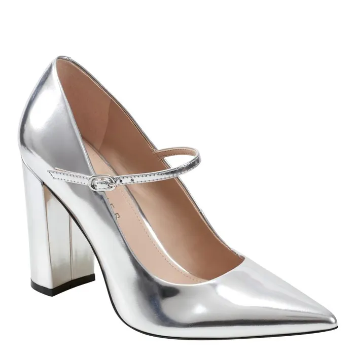 Women Marc Fisher Heels and Pumps Artie Mary Jane Pump Silver