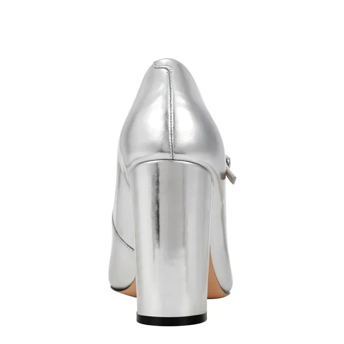 Women Marc Fisher Heels and Pumps Artie Mary Jane Pump Silver