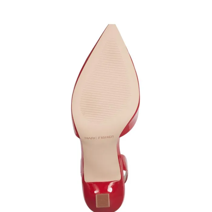 Women Marc Fisher Heels and Pumps Hadya Slingback Pump Medium Red Patent