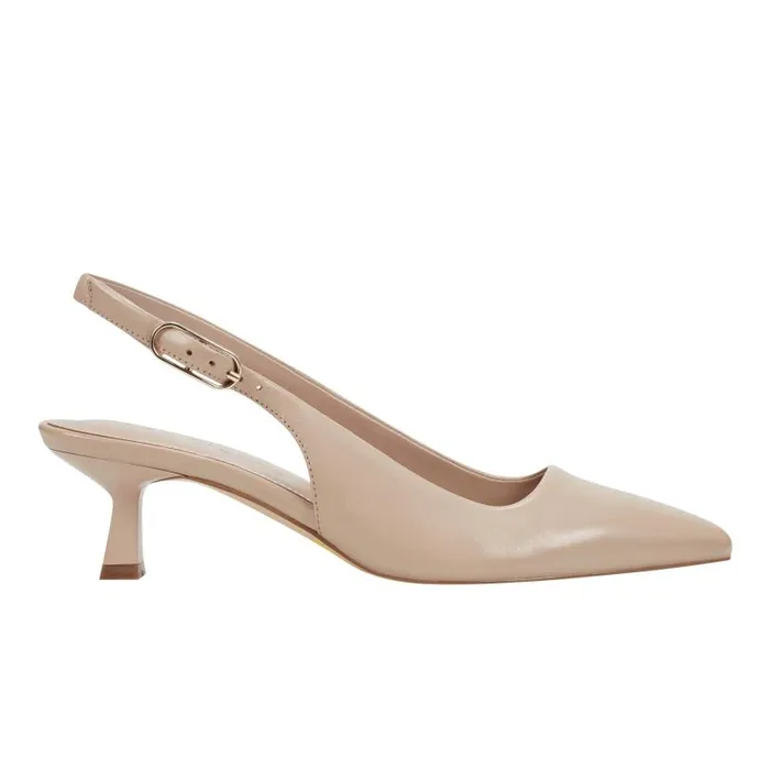 Women Marc Fisher Heels and Pumps Kory Slingback Pump Natural Leather