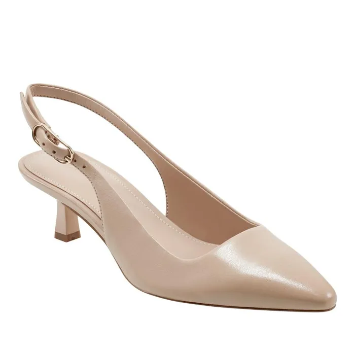 Women Marc Fisher Heels and Pumps Kory Slingback Pump Natural Leather