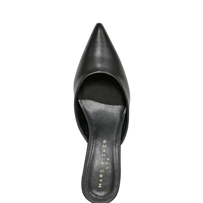 Women Marc Fisher Heels and Pumps Rosa Heeled Mule Black Leather