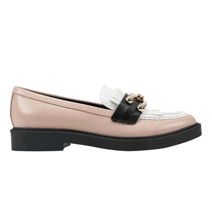 Women Marc Fisher Loafers and Flats Calisto Loafer Naturalwhiteblack