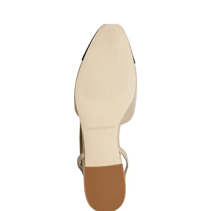Women Marc Fisher Loafers and Flats Dela Closed Toe Slingback Dress Flat Light Natural