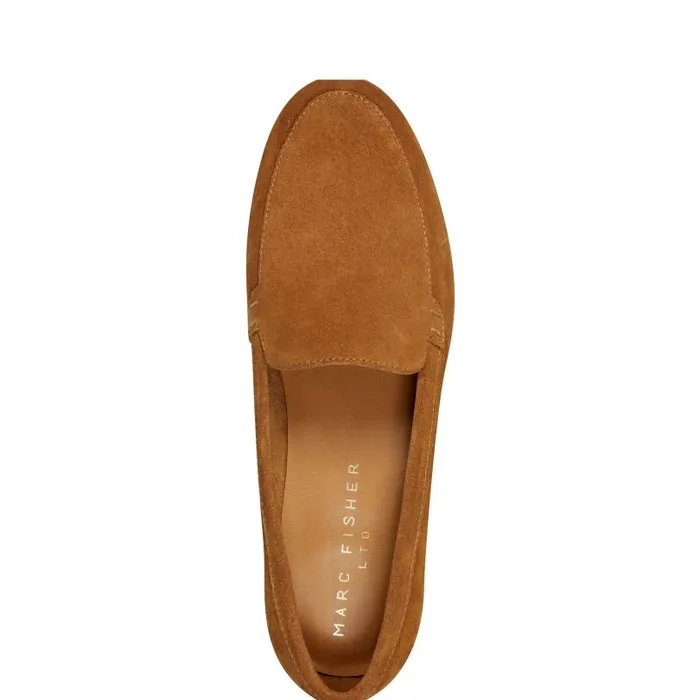 Women Marc Fisher Loafers and Flats Docida Loafer Brown Suede
