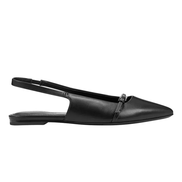 Women Marc Fisher Loafers and Flats Elelyn Slingback Flat Black