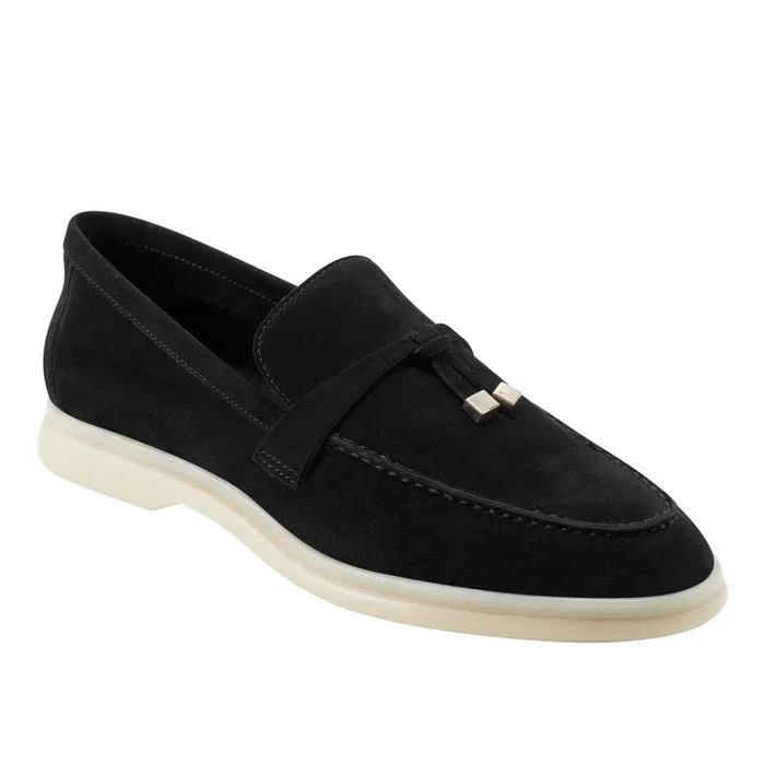 Women Marc Fisher Loafers and Flats Yanelli Casual Loafer Black Suede