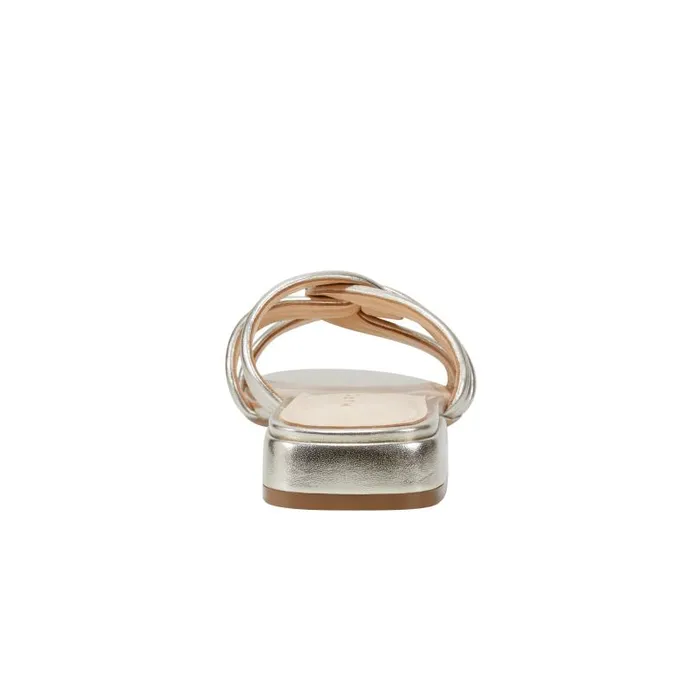 Women Marc Fisher Mules and Slides Casara Slide Sandal Platino