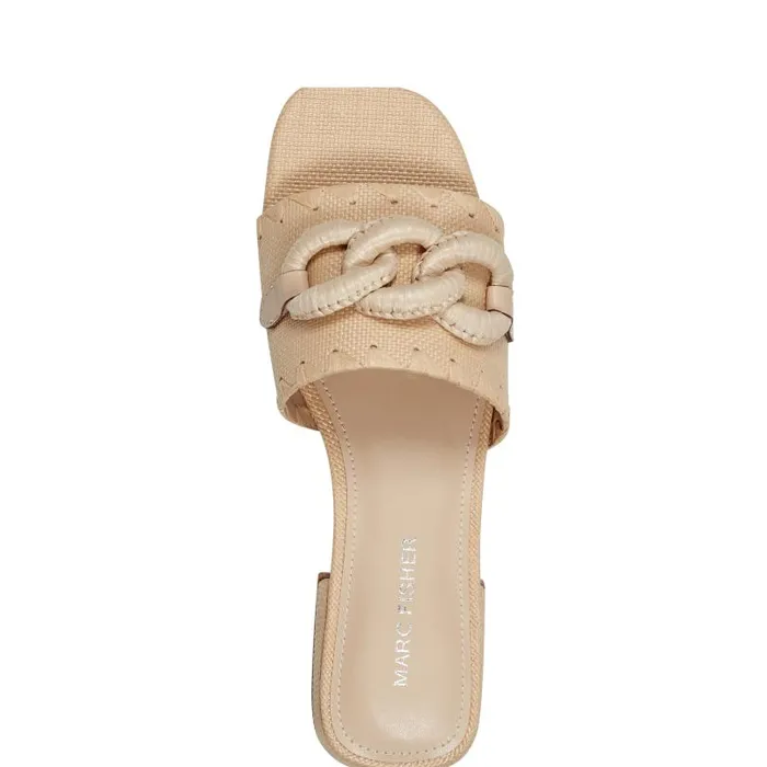 Women Marc Fisher Mules and Slides Myami Slide Sandal Light Natural