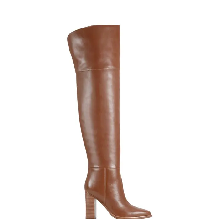 Women Marc Fisher OTK Boots Lasli Over The Knee Boot Brown Leather
