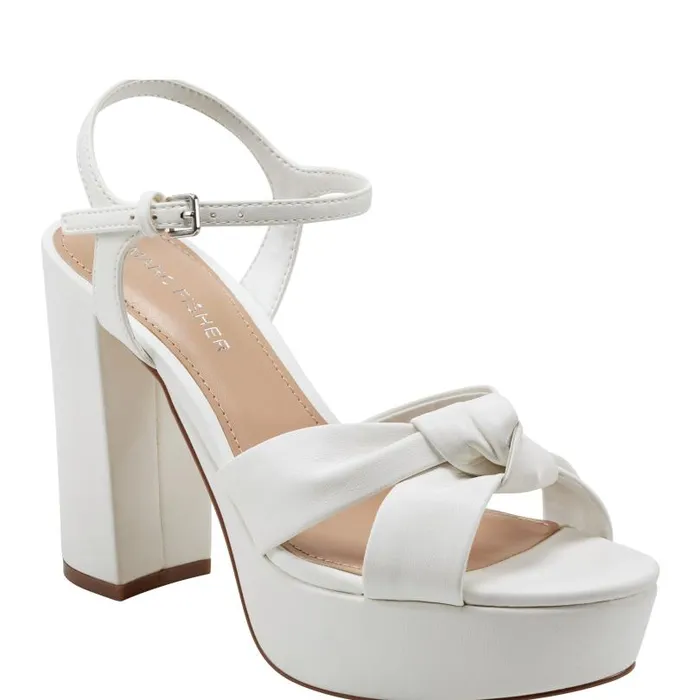 Women Marc Fisher Sandals Deren Platform Sandal White