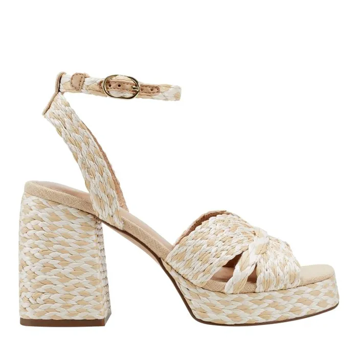 Women Marc Fisher Sandals Janie Platform Sandal Light Natural