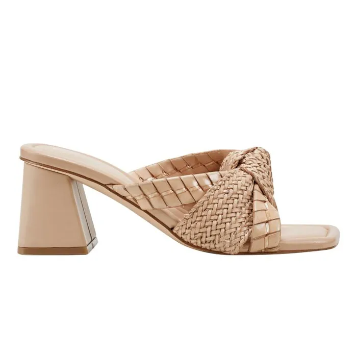 Women Marc Fisher Sandals Macki Block Heel Sandal Light Natural