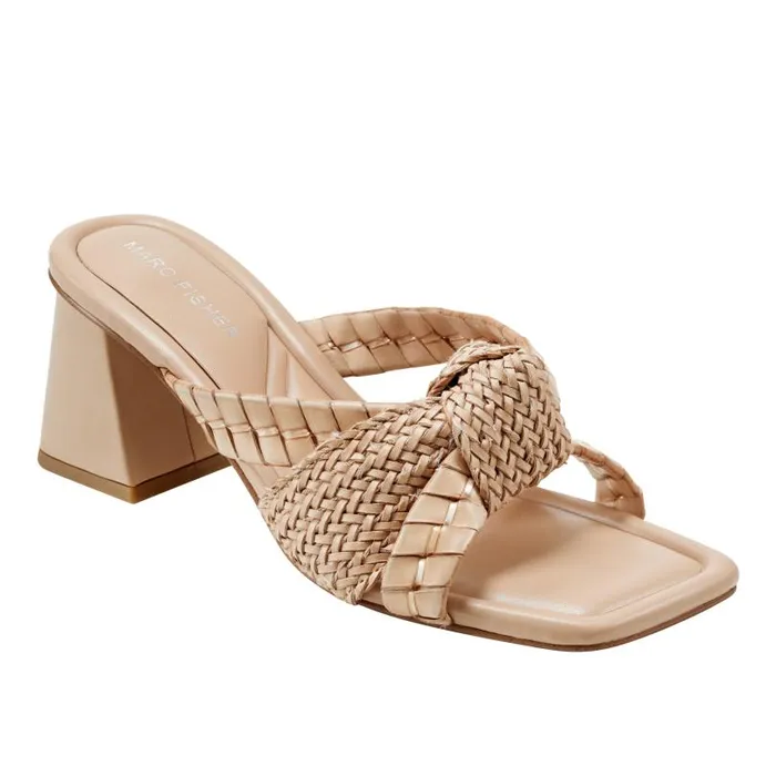 Women Marc Fisher Sandals Macki Block Heel Sandal Light Natural