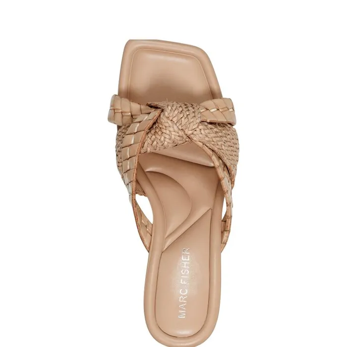 Women Marc Fisher Sandals Macki Block Heel Sandal Light Natural