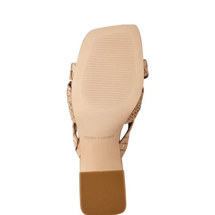 Women Marc Fisher Sandals Macki Block Heel Sandal Light Natural