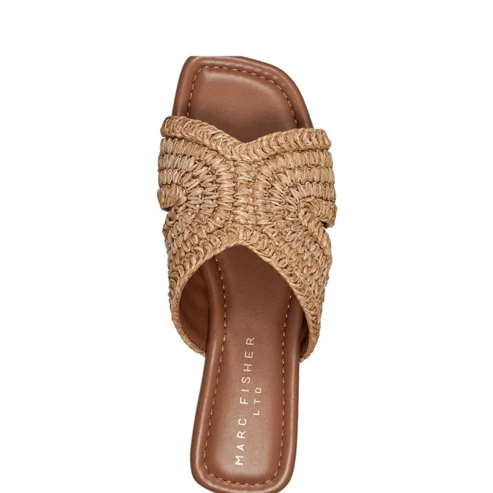 Women Marc Fisher Sandals Narda Flat Sandal Natural