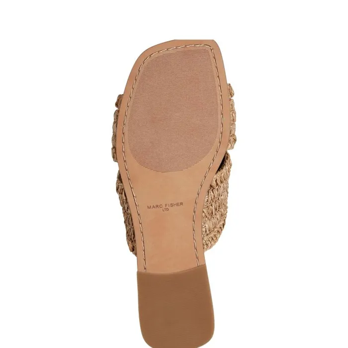 Women Marc Fisher Sandals Narda Flat Sandal Natural