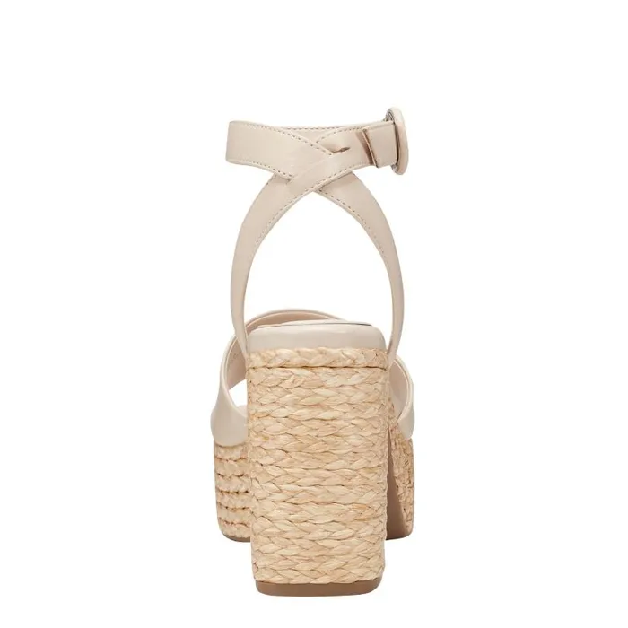 Women Marc Fisher Sandals Palyca Platform Espadrille Sandal Natural Leather