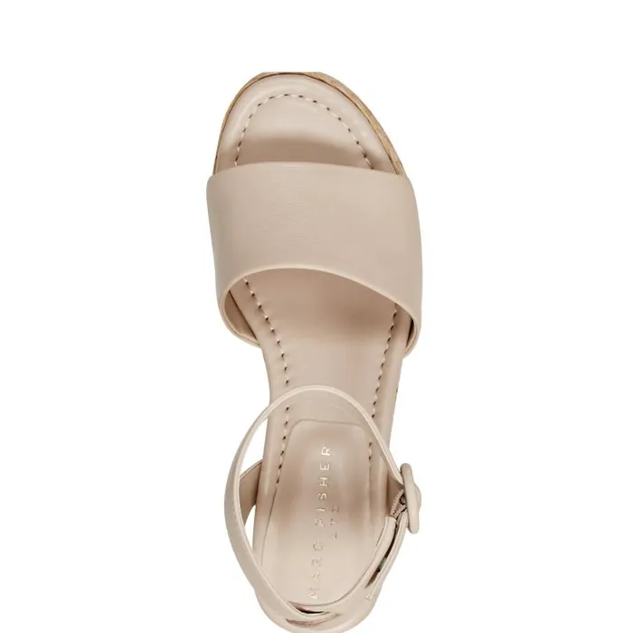Women Marc Fisher Sandals Palyca Platform Espadrille Sandal Natural Leather