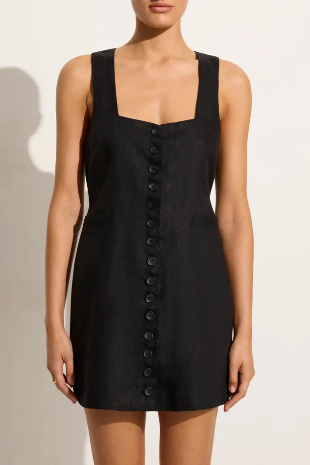 Women Marinia Mini Dress Black Faithfull The Brand Dresses Women Marinia Mini Dress Black Faithfull The Brand Dresses