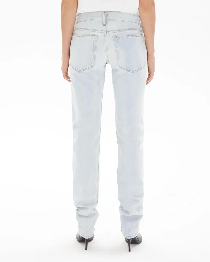 Women Masc Lo Drainpipe Jeans Acc Flat Bleach Indigo Helmut Lang Pants