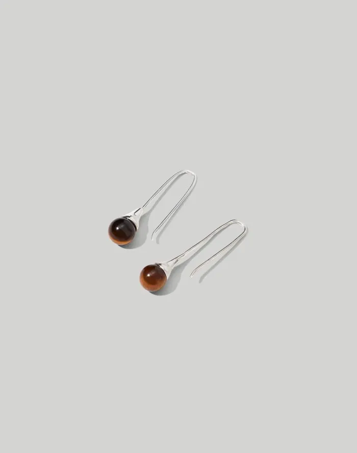 Women Maslo Jewelry Collette Long Earrings Silver Madewell Jewelry