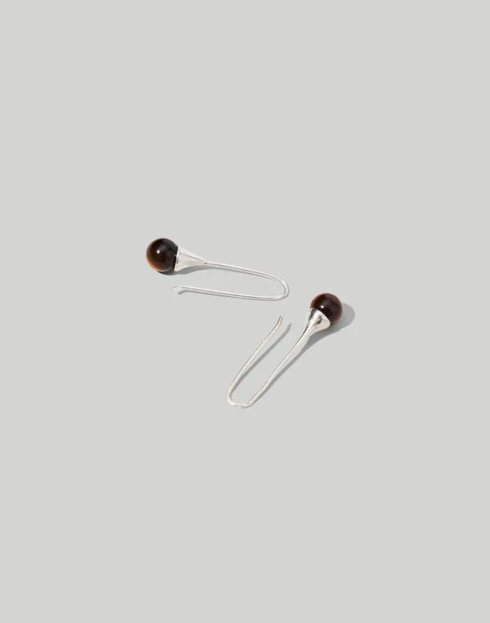 Women Maslo Jewelry Collette Long Earrings Silver Madewell Jewelry