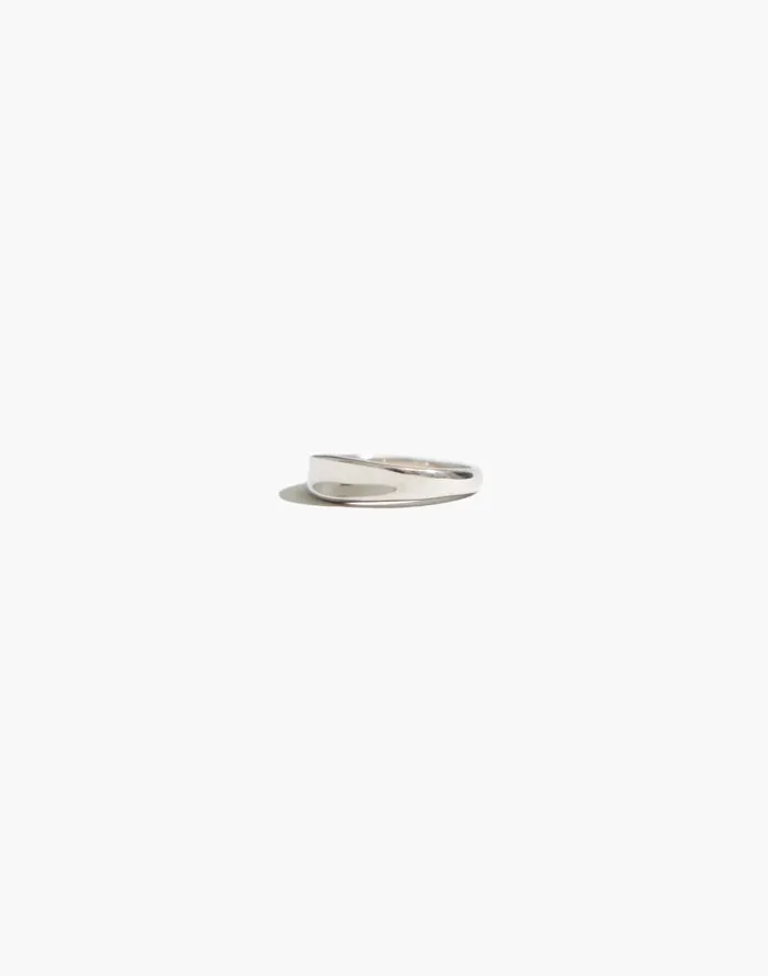 Women Maslo Jewelry Crescent Ring Sterling Silver Silver Madewell Jewelry