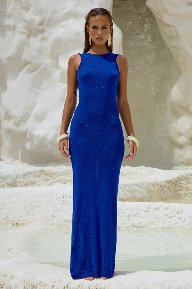 Women Maxi Dresses Runaway The Label ADRIANA MAXI DRESS Azure