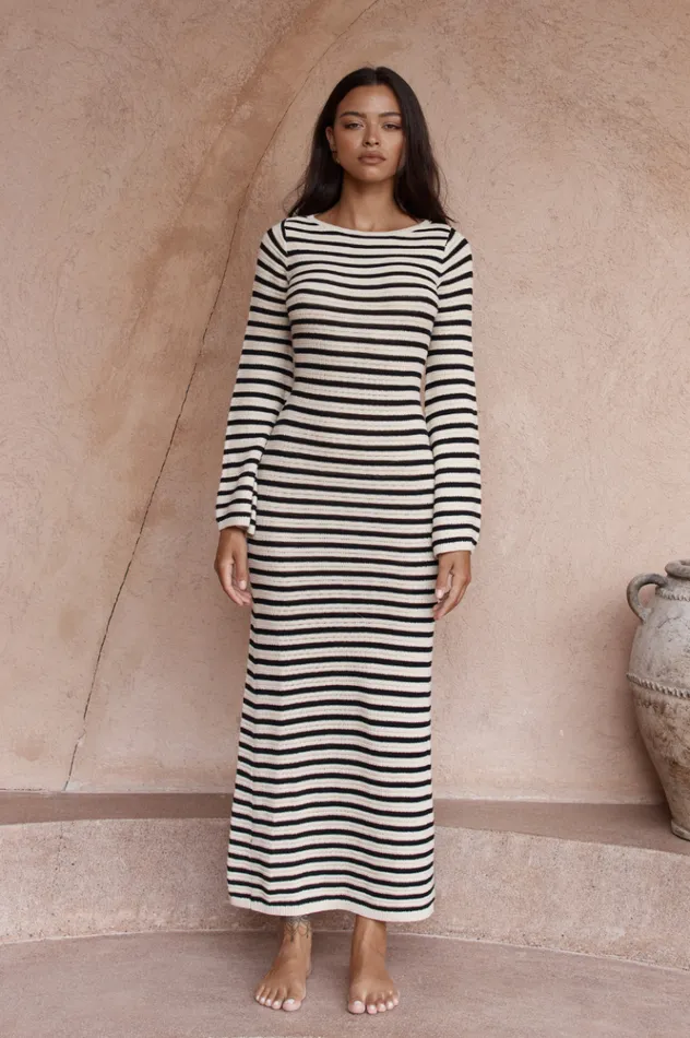 Women Maxi Dresses Runaway The Label CHERIE KNIT MAXI DRESS Sandblack