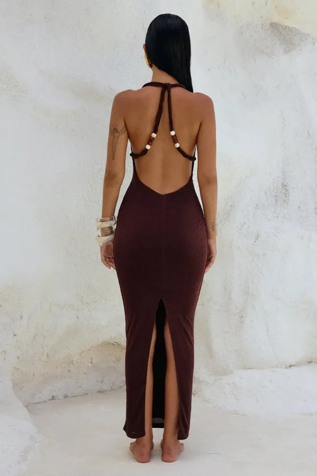 Women Maxi Dresses Runaway The Label ENORA MAXI DRESS Espresso