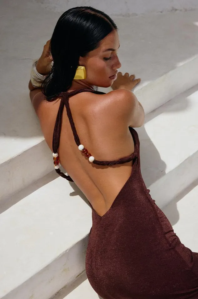 Women Maxi Dresses Runaway The Label ENORA MAXI DRESS Espresso