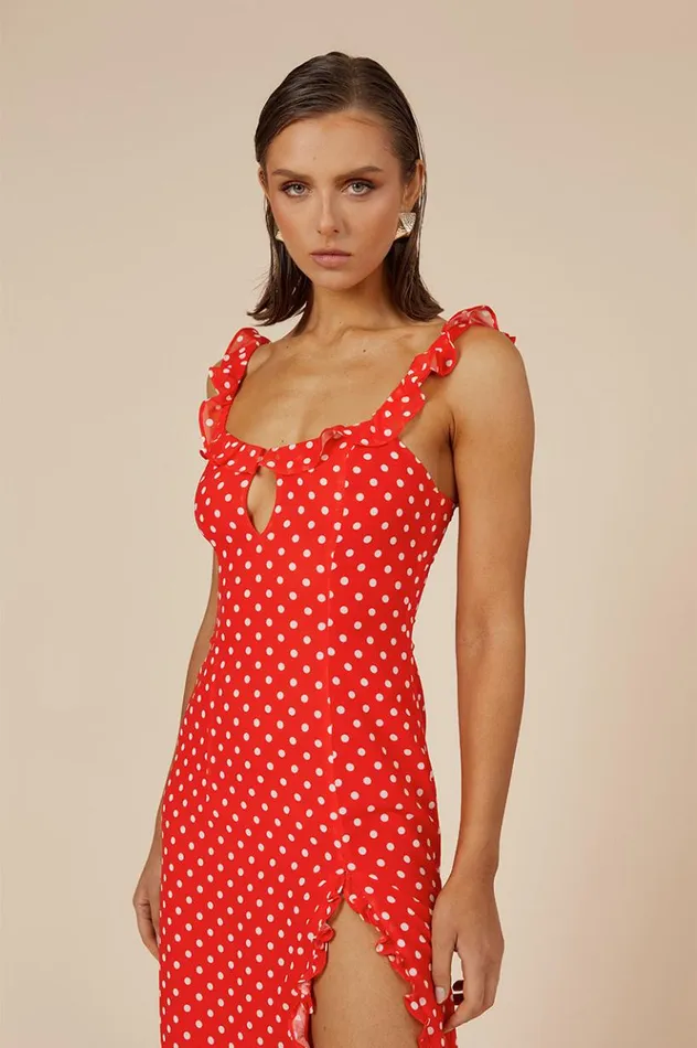 Women Maxi Dresses Runaway The Label EVEY MAXI DRESS Red