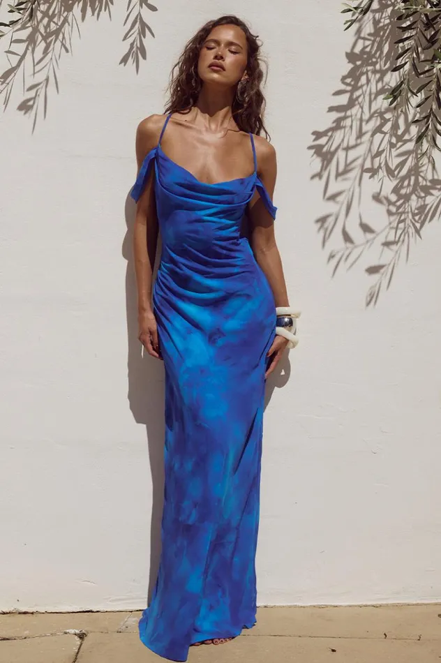 Women Maxi Dresses Runaway The Label LAVONI MAXI DRESS Ramona Blue