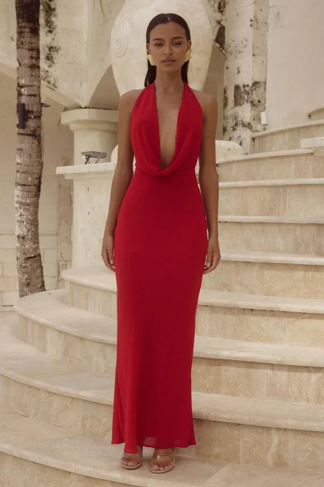 Women Maxi Dresses Runaway The Label LEXIE MAXI DRESS Cherry