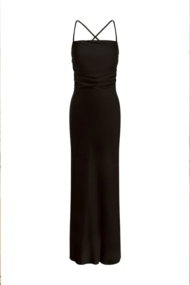 Women Maxi Dresses Runaway The Label LUCIENNE MAXI DRESS Black