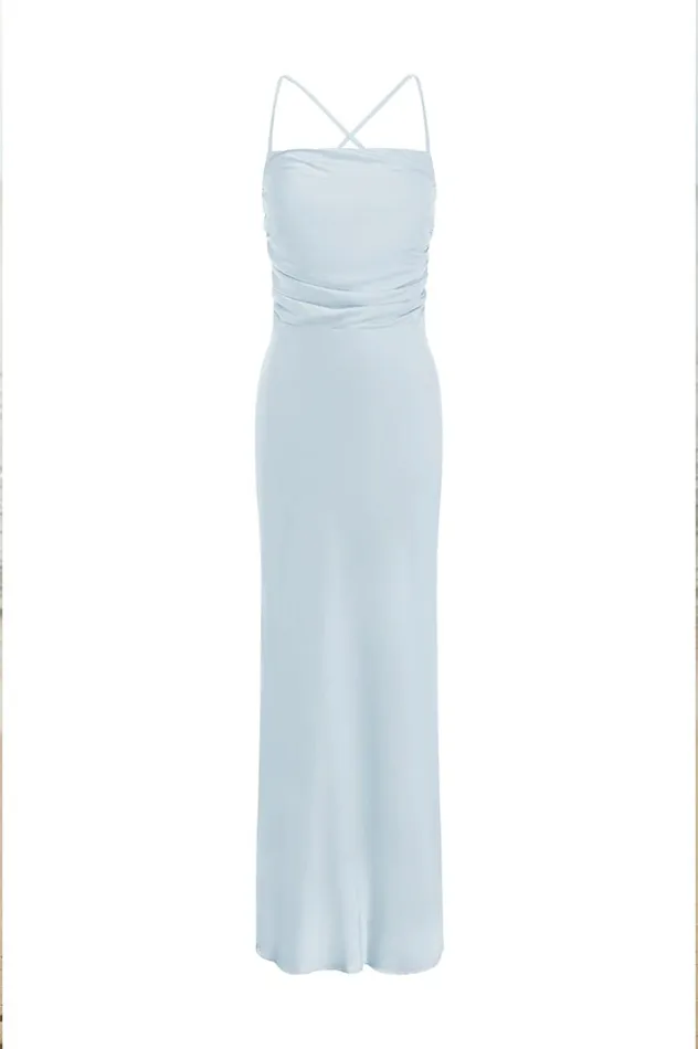 Women Maxi Dresses Runaway The Label LUCIENNE MAXI DRESS Ice Blue